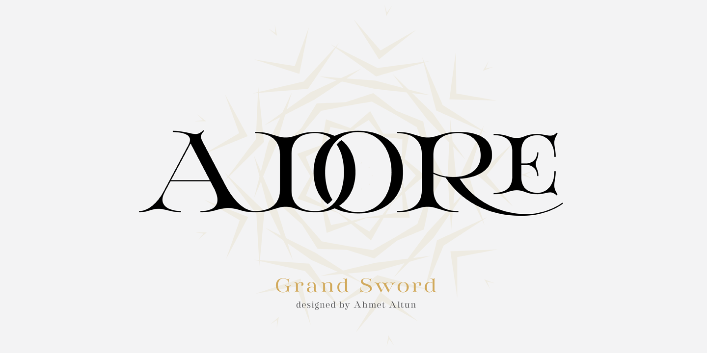 Beispiel einer Grand Sword Regular-Schriftart